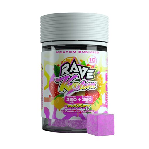 Rave Kratom Boost Gummies | (10ct) 500mg